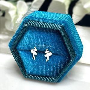 Silver Ballerina earrings stud earrings small earrings minimalist earring in box